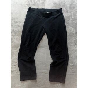 Y2K Victorias Secret Black Athletic Crop Leggings Pants Womens Size M